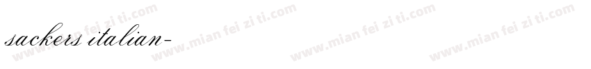 sackers italian字体转换